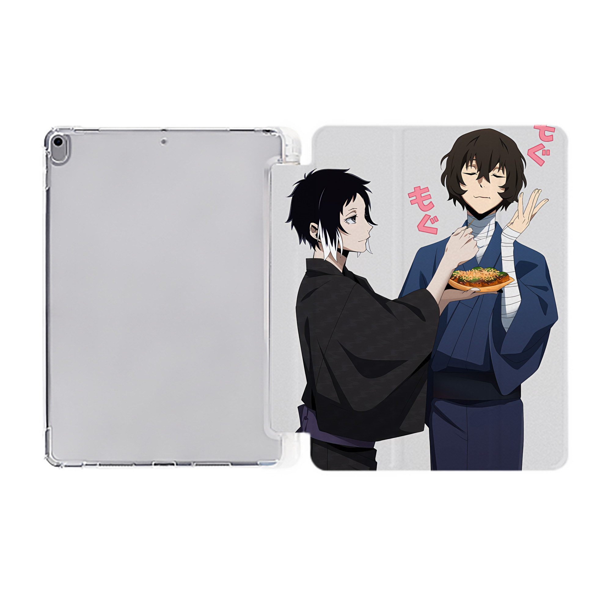 （画像用） 文豪ストレイドッグス Bungo Stray Dogs IPad ケース ペン収納付き 三つ折りスタンド PUレザー×シリコン 対応機種9.5/10.5/10.9インチ